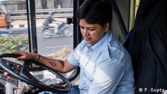 Busfahrerin Saritha Vankadarath in Neu Delhi