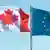 Flaggen von Kanada und der EU