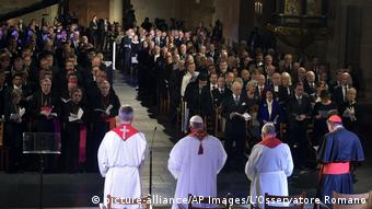 Schweden - Papst Franziskus, Martin Junge, Bischof Munib Younan, Cardinal Kurt Koch bei Messe