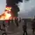 Irak Ölfeld in Flammen bei Mossul