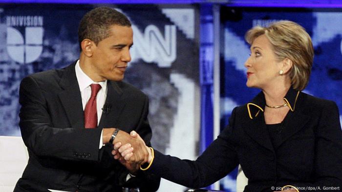 Historisch: Barack Obama und Hillary Clinton