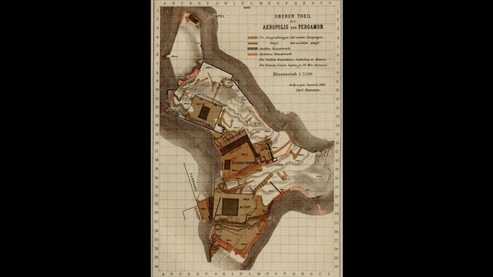 Map of Pergamon 1882 (Photo: public domain)