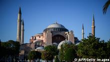 A picture taken on June 9, 2016 shows Hagia Sofia Mosque in the historical district of Istanbul. Turkey has suffered a spate of bombings this year, including two suicide attacks in tourist areas of Istanbul and two car bombings in the capital Ankara effected tourism industry in Turkey reported by Turkish media. / AFP / OZAN KOSE (Photo credit should read OZAN KOSE/AFP/Getty Images)