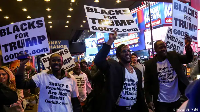 US-Präsidentschaftswahl 2016 - Anhänger Donald Trump - Blacks for Trump (Reuters/B. Webb)