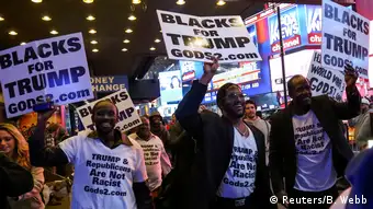 US-Präsidentschaftswahl 2016 - Anhänger Donald Trump - Blacks for Trump