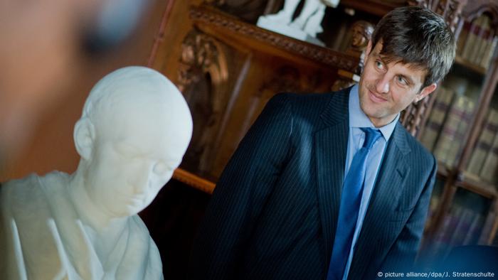 Ernesto Augusto de Hannover hijo, durante la inauguración de la exposición '1716, el último año de la vida de Leibniz', en septiembre de 2016.