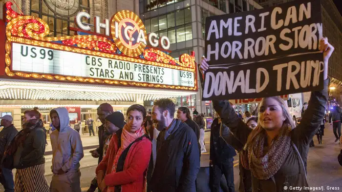 USA Präsidentschaftswahl Protest gegen Donald Trump in Chicago (Getty Images/J. Gress)
