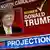 USA New York City Wahlnacht Trump auf CNN Bildschirm