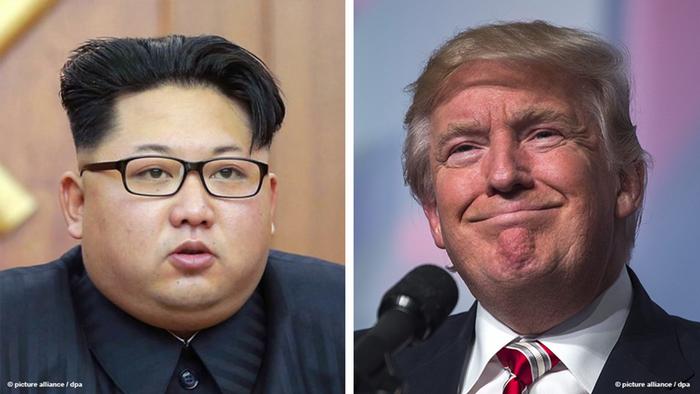 Kombi-Bild Kim Jong Un Donald Trump