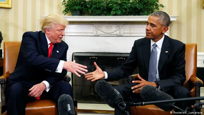 USA Washington Treffen Obama und Amtsnachfolger Trump (Reuters/K. Lamarque)