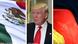 Las banderas de México y Alemania enmarcan al nuevo presidente estadounidense, Donald Tump. Las banderas de México y Alemania enmarcan al nuevo presidente estadounidense, Donald Tump.