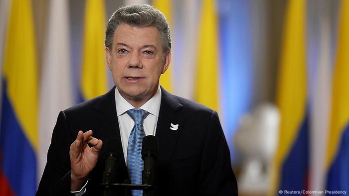 Kolumbien Präsident Juan Manuel Santos Rede in Bogota (Reuters/Colombian Presidency)