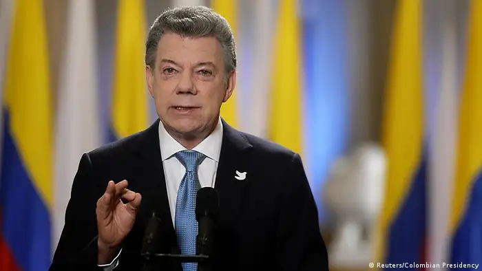 Kolumbien Präsident Juan Manuel Santos Rede in Bogota (Reuters/Colombian Presidency)