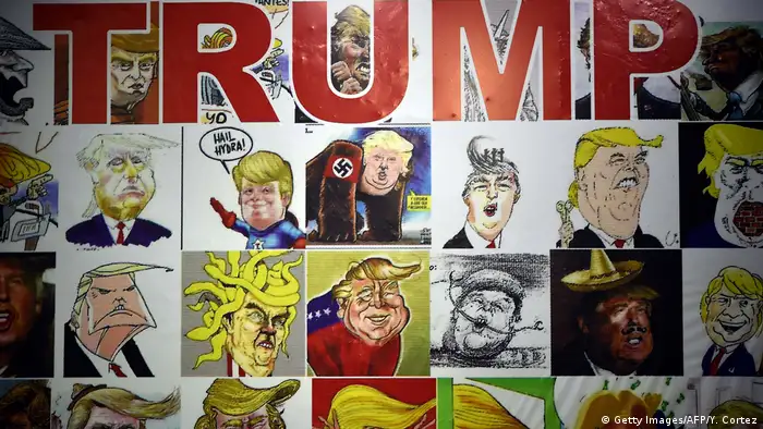 Mexiko Karikaturen von Donald Trump (Getty Images/AFP/Y. Cortez)