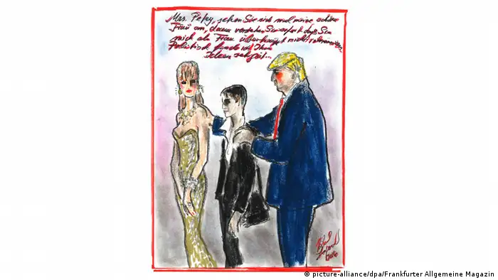 Deutschland Karikatur von Donald Trump in der FAZ (picture-alliance/dpa/Frankfurter Allgemeine Magazin)4r