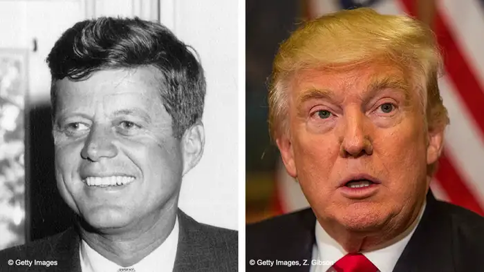 Bildkombo Donald Trump John F Kennedy
