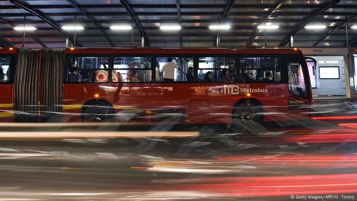 Un autobús de transporte público en la Ciudad de México.