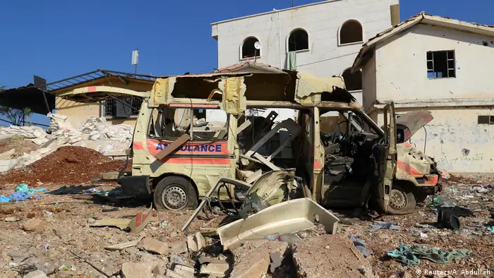 Syrien Luftangriff auf ein Krankenhaus bei Atareb nah Aleppo