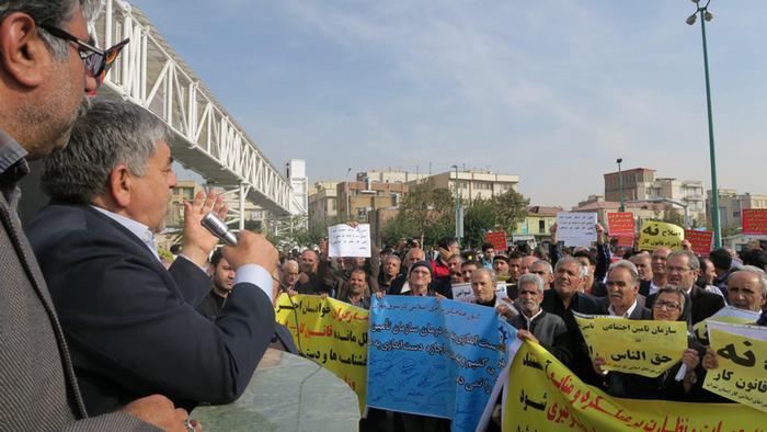 Iran Arbeiter Demonstration in Teheran