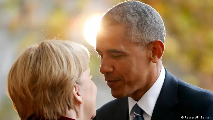 Merkel y Obama.
