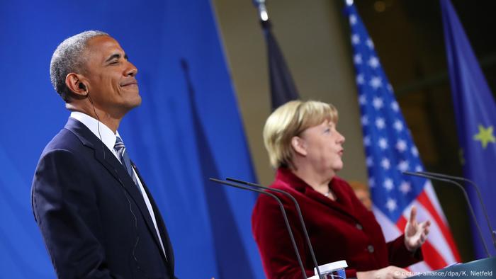 Deutschland Pressekonferenz vom US-Präsident Obama in Berlin (picture-alliance/dpa/K. Nietfeld)