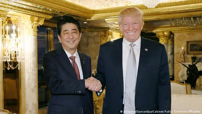USA Treffen Donald Trump und Shinzo Abe
