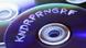 DVD with Kindrprngrf written on it. DVD with Kindrprngrf written on it.