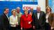 Angela Merkel y su equipo en partido CDU Angela Merkel y su equipo en partido CDU