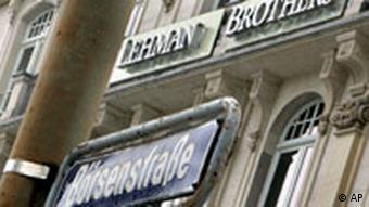 Deutschland USA Wirtschaft Lehman Brothers Gebäude in Frankfurt