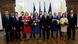 Estland neues Kabinett um Premierminister Juri Ratas Estland neues Kabinett um Premierminister Juri Ratas
