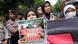 Indonesien Jakarta Protest vor Botschaft von Myanmar Indonesien Jakarta Protest vor Botschaft von Myanmar