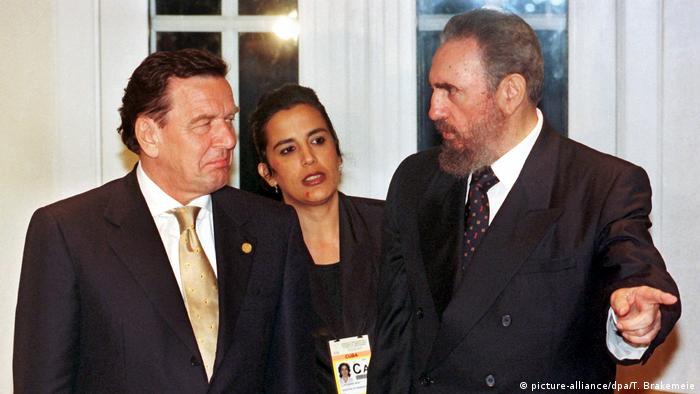 Фидель Кастро и Герхард Шрёдер