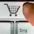 finger on computer key with shopping cart symbol