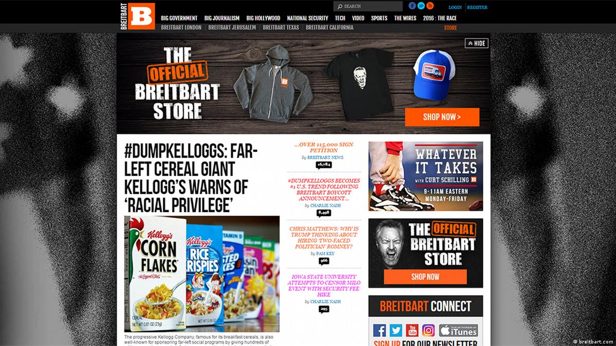 Breitbart declares war on Kellogg's after cereal brand pulls