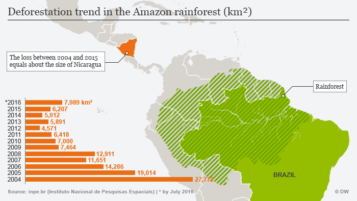 Amazon Deforestation Ticks Tragically Up Environment All Topics From Climate Change To Conservation Dw 01 12 16