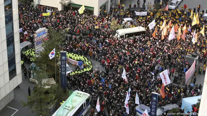 Südkorea Seoul massenproteste gegen Präsidentin Park Geun-hye