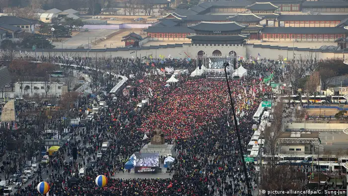 Südkorea Seoul Massenprotest gegen Präsidentin