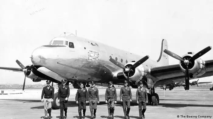 Ordered for Franklin D. Roosevelt in 1945, the special C-54 Skymaster, nicknamed ”Sacred Cow”, was the first presidential aircraft. Equipped with a radio telephone, a sleeping area and even a retractable lift to hoist FDR and his wheelchair into the plane, the Sacred Cow took Roosevelt to the Yalta Conference in February 1945 the only time he used the modified aircraft before his death.