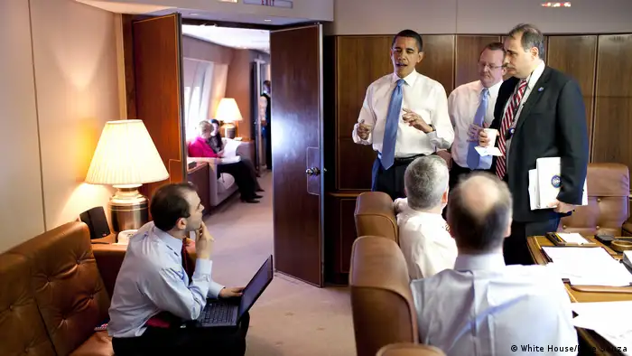 USA Präsident Barack Obama an Bord der Air Force One (White House/Pete Souza)