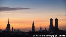 Живописный закат над Мюнхеном