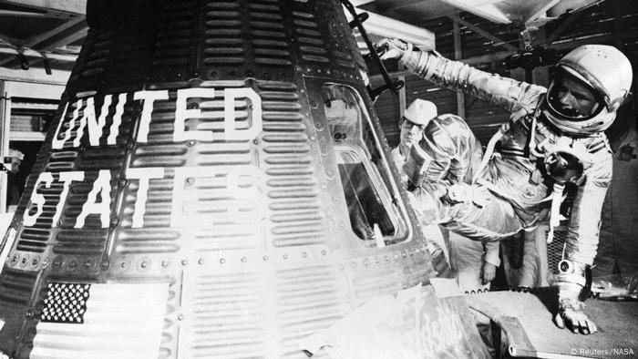 John H. Glenn, Jr. enters the Mercury-Atlas 6 space capsule before takeoff. (Reuters/NASA)