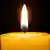 Foto simbólica de una vela en señal de luto.