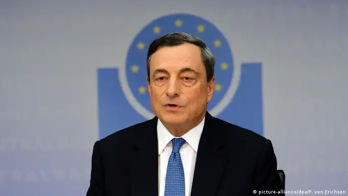EZB Mario Dragi Leitzins bleibt auf Rekordtief (picture-alliance/dpa/F. von Erichsen)