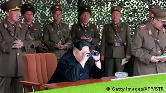 Nordkorea Kim Jong Un beim Simulationsmanöver
