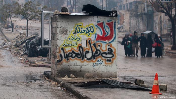 Syrien Krieg - Szene aus Aleppom, Zivilisten (Reuters/A. Ismail)