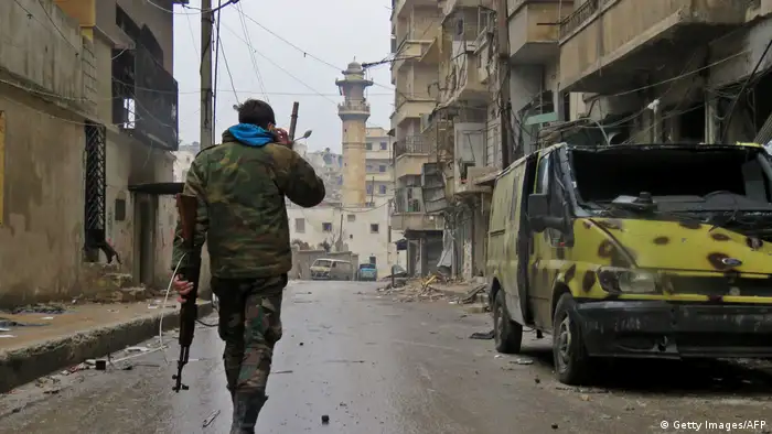 Syrien Regierungssoldat in Ost-Aleppo