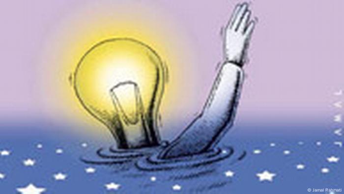 Iranische Karikaturen zum Thema Stromausfall Iranische Karikaturen zum Thema Stromausfall