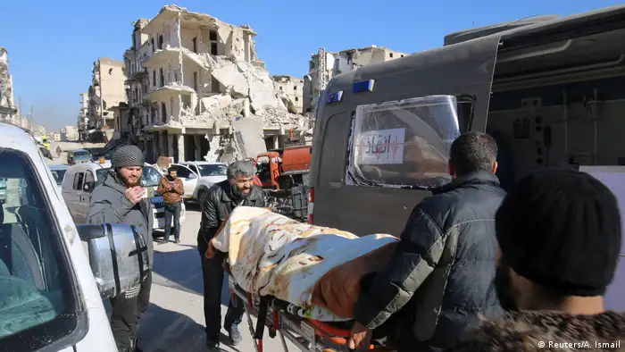 Syrien Krieg - Evakuierungen in Aleppo