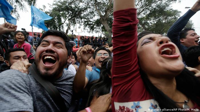 Peru Wahlen Unterstützer von Pedro Pablo Kuczynski