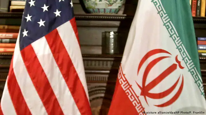 Flagge USA und Iran (picture alliance/dpa/AP Photo/F. Franklin)